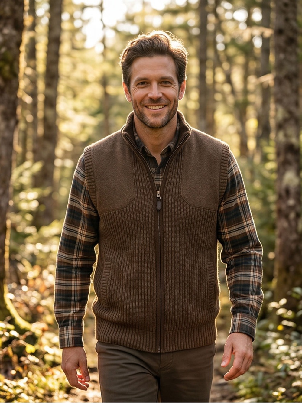 LL Bean Men Or Women’s 100% Merino Lambs Wool Sweater Vest Brown Size Small